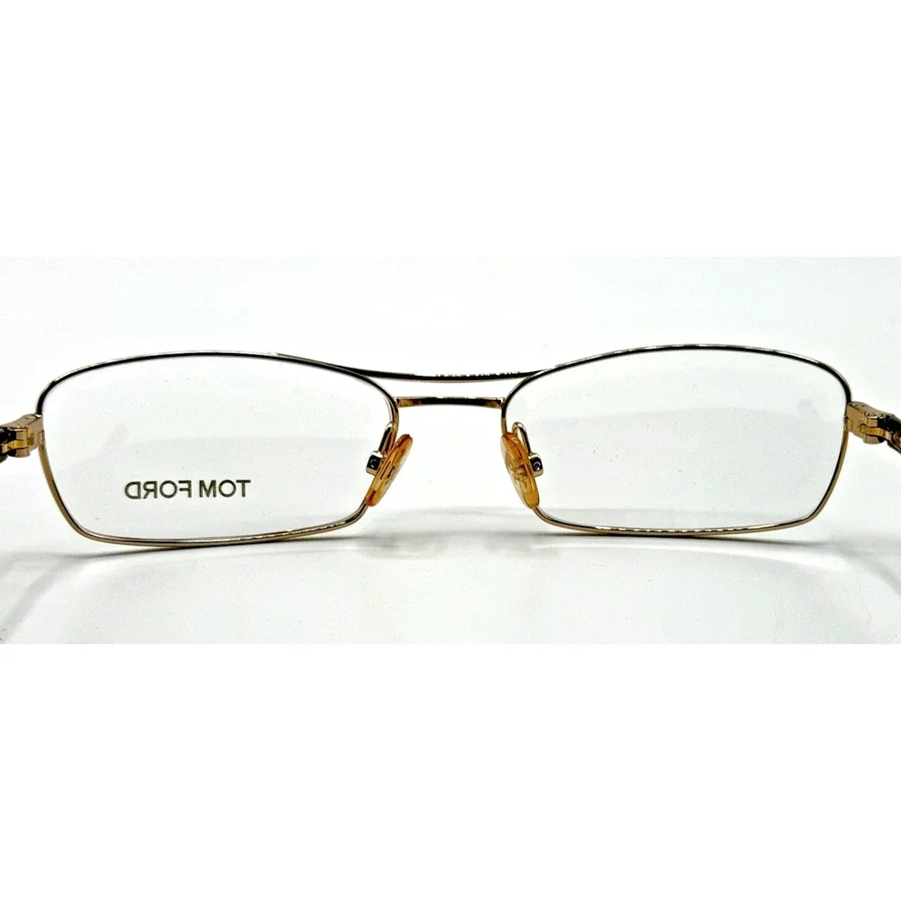 Tom Ford Eyeglasses Frame TF5024 255 Gold Square Metal New Authentic 52-16-130